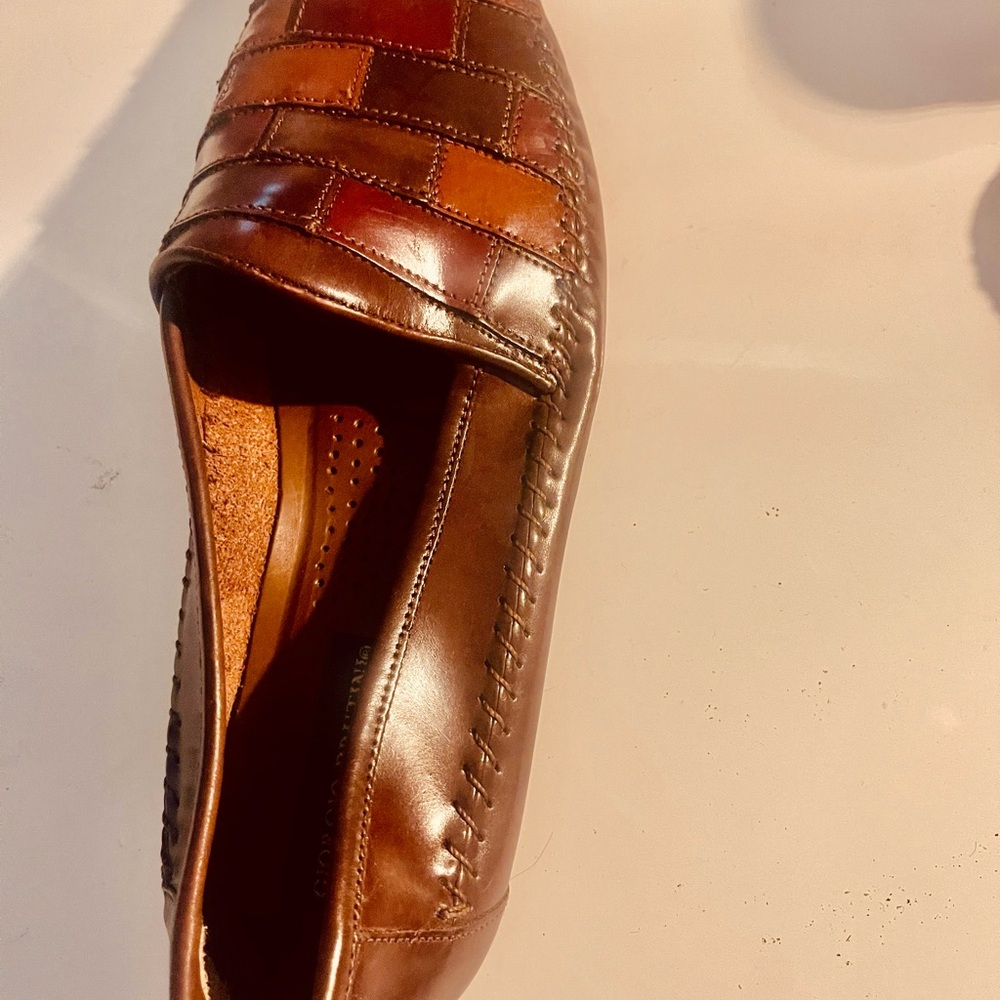 Giorgio Brutini Two-Tone Brown Leather Loafers
